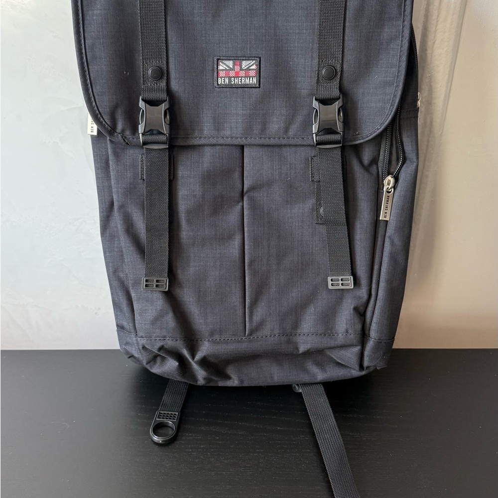 Ben Sherman Black Backpack with Urban Style and Padded Straps